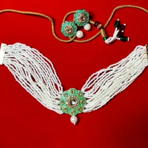 Jeweller Layered Meenakari Choker Necklace Set for Women and Girls Jewellery Set with Earrings Jewellery Set