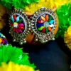 Trendy Stylish Boho Tribal Multicolour Necklace with Earrings - Jewelery Set