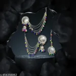 Earings Silver With Mangtika Set Earing For Women