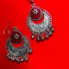 Afghani Oxidised Combo Chain Pendant Necklace Set for Girls & Women, Silver